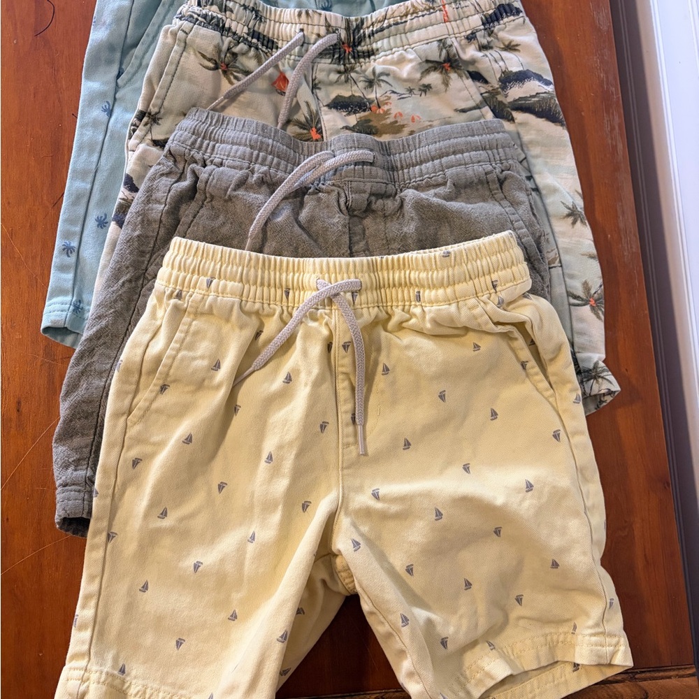 Old Navy Kids 3-Pack Pull-On Shorts in Yellow, Green, Light Blue and Patterned